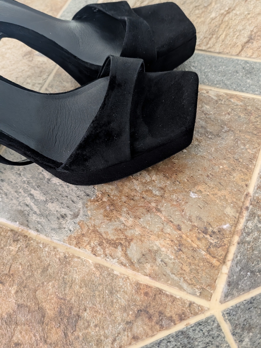 JEFFREY CAMPBELL Black Suede Platform Sandals - Women's Elegant Evening Heels